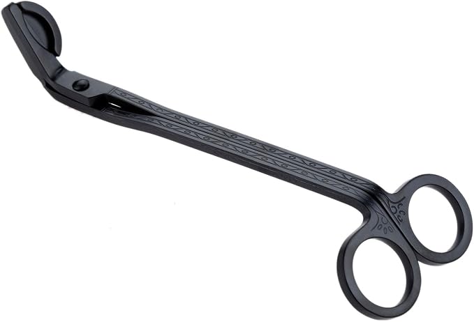 MUXSAM Candle Wick Trimmer, Wick Cutter, Steel Candle Scissor, Wick Clipper, Candle Shear Candle Care Tool for Scented Candle Lovers Gifts, Safely Remove Cut Wick Reduce Soot, Black