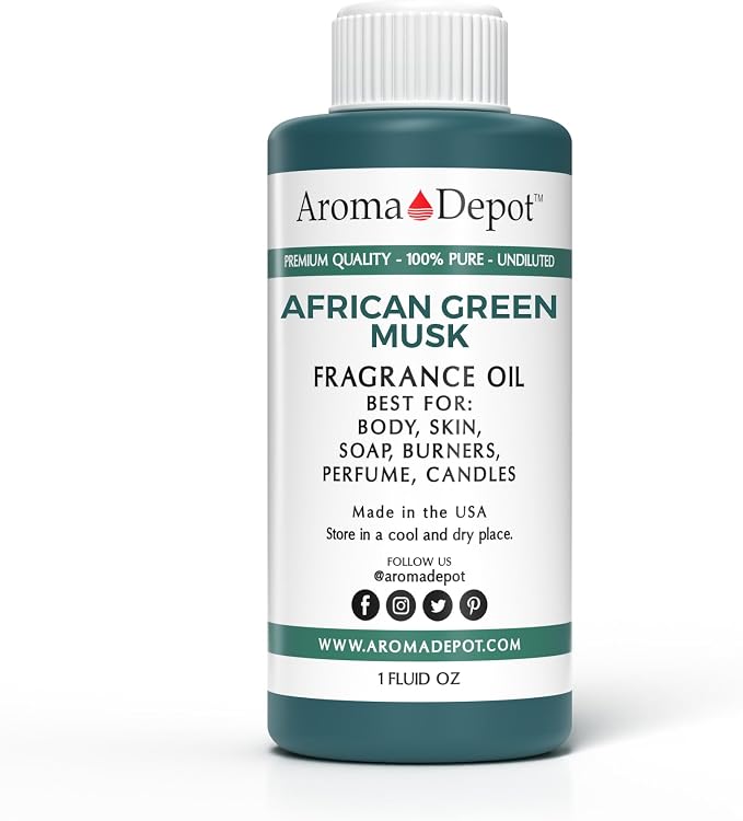 African Green Musk 1 oz. / Perfume/Skin Oil Our Interpretation, Premium Quality I Uncut I Fragrance Oil I Scented Oil I Add Aroma to Your DIY Projects I Skin Safe