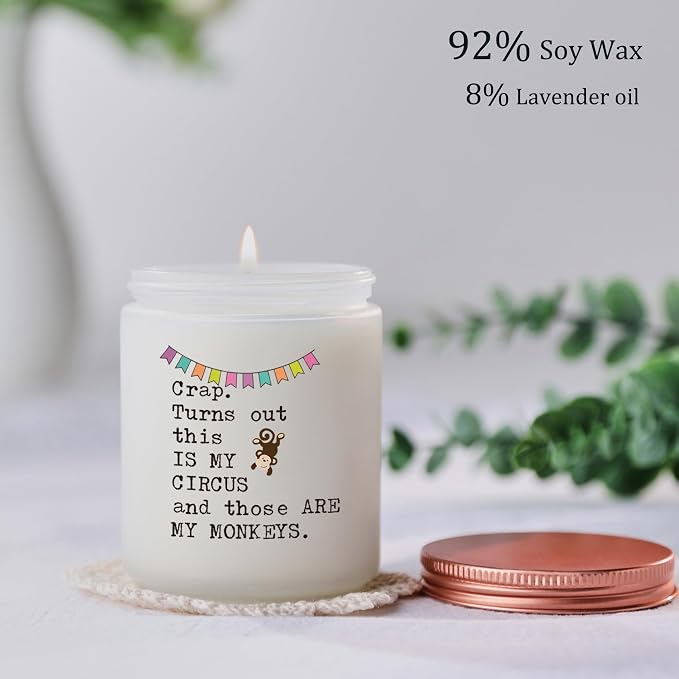 Funny Boss Gifts for Women, Unique Gift for Bosses Coworker Birthday Christmas Promotion Retirement or Farewell, Monkey Gifts for My Boss Friends Sister Mom Dad Teachers Office Decor Friendship Candle