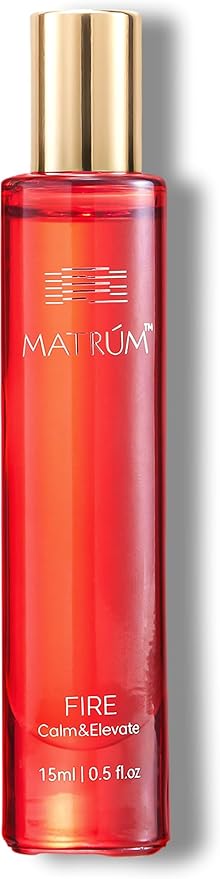 Fire Essential Oil Roller-15m, Intimacy & Muscle Relief Blend, Uplifting Cozy Aromatherapy with Bergamot, Sweet Orange & Cinnamon Oil, Warm Spiced Citrus Aroma