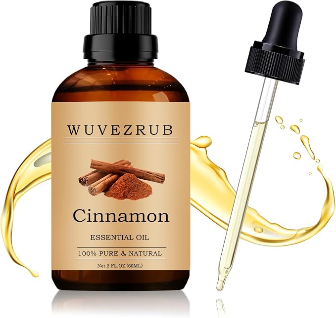 Cinnamon Essential Oil 60ML - 100% Pure and Natural Oils for Aromatherapy Diffuser - 2 Fl Oz/Cinnamon