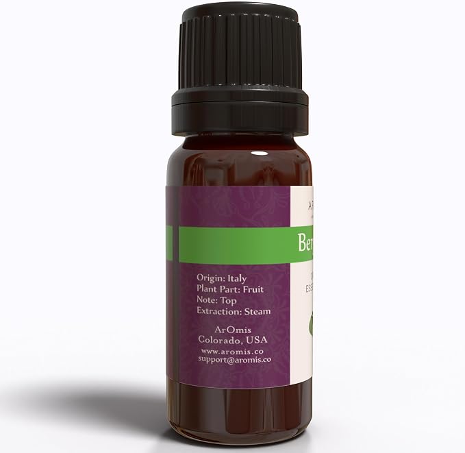 ArOmis Italian Bergamot Essential Oil - 100% Pure Therapeutic Grade - Undiluted, Premium Oil - 150 Micron Filtered, Perfect for Aromatherapy Diffusers (10ml / .34 fl oz)