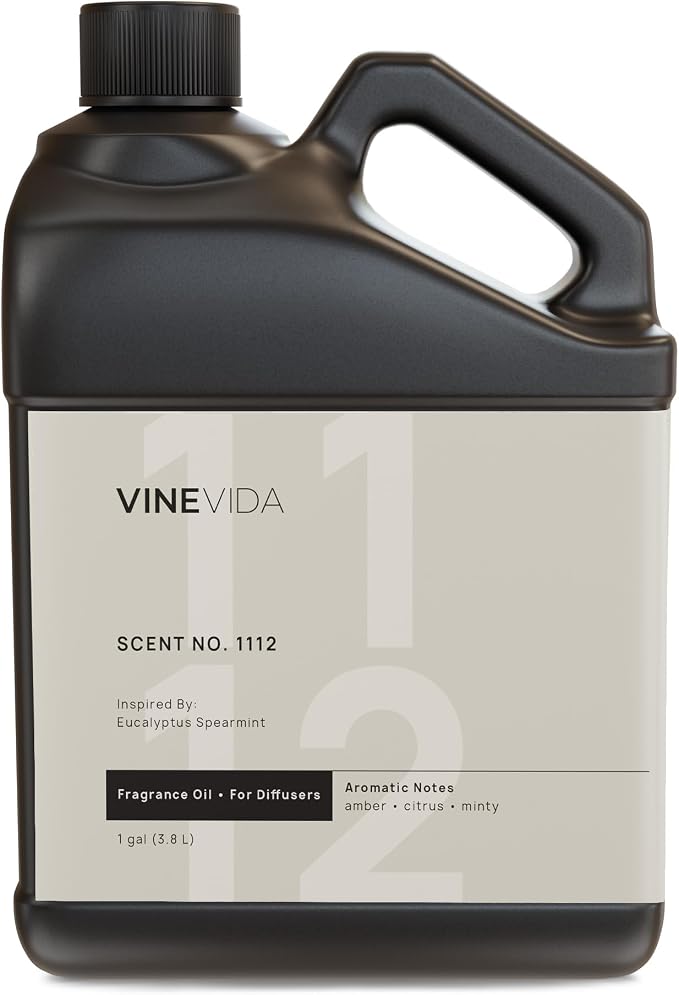 VINEVIDA [128 Fl Oz] Scent NO. 1112 Fragrance Oil for Cold Air Diffusers, Aromatic Notes of Amber Citrus Spearmint, Essential Oils for Diffuser Oil Refill & Air Freshener Room Spray
