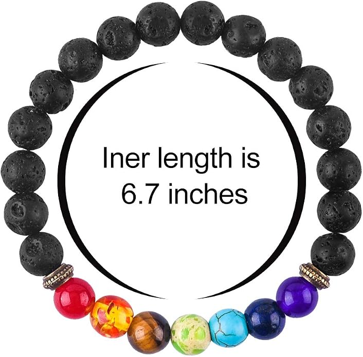 M MOOHAM Mens Bracelet - Beaded Natural Stone 8mm Tiger Eye Matte Agate Lava Rock Bracelets for Men Teen Boys Grandpa Dad Birthday Gifts Jewelry
