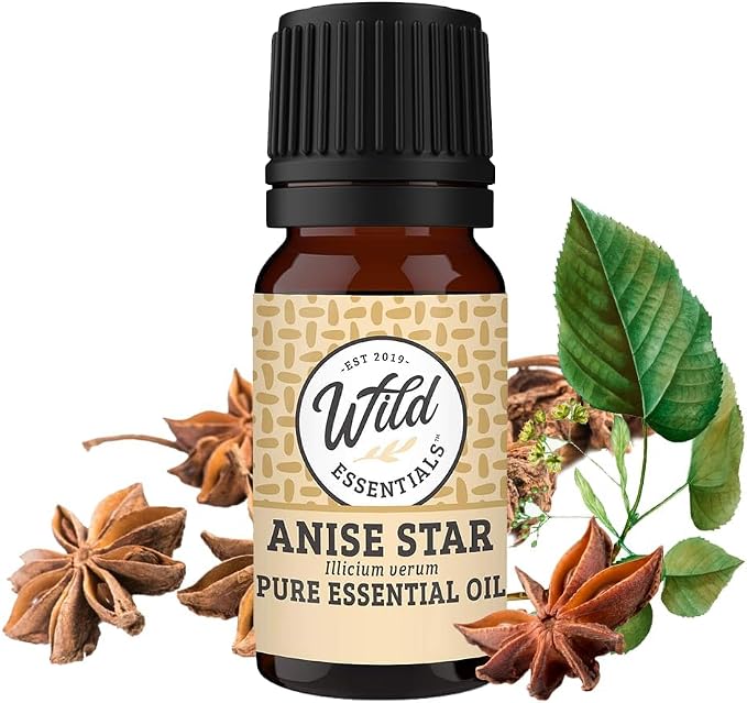Wild Essentials Anise Star 100% Pure Essential Oil - 10ml, Therapeutic Grade, Made and Bottled in The USA