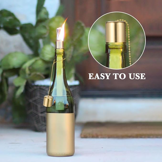 Zerodeko 2Pcs Brass Candle Extinguishers Snuffer Caps for Scented Tea Light Jar Candles Safe Flame Extinguisher Tool with Lampshade Design 10.62In Length