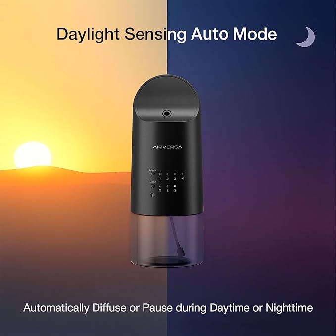 Airversa Smart Waterless Diffuser Plug in Wall for Essential Oils, 160mL, App Control Scent Diffuser with Buttons, Up to 800 sq ft, Oil Diffuser for Home, Room, Spa, Office, Studio, ANP White Kit