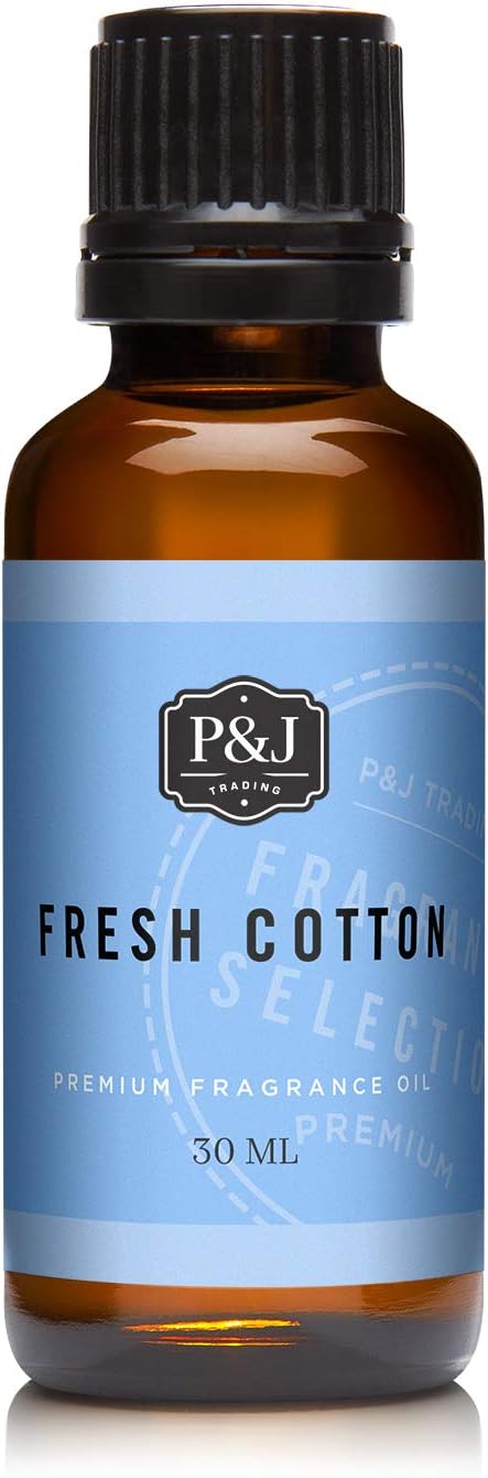 P&J Trading - Fresh Cotton Scented Oil 30ml - Fragrance Oil for Candle Making, Soap Making, Diffuser Oil