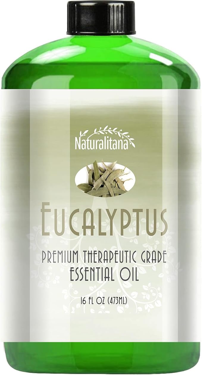 Naturalitana Eucalyptus Essential Oil 16 oz, Therapeutic Grade – Essential Oil for Diffuser, Humidifier, Bath Bombs, Soap & Candle Making
