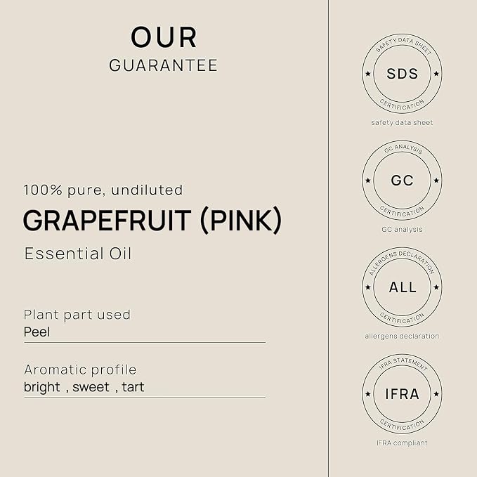 VINEVIDA Grapefruit (Pink) Essential Oil - Gallon Grapefruit (Pink) Oil Undiluted - Bulk Gallon Essential Oil for Soap Making Safe for Skin - DIY Candle Scents for Candlemaking Scents - 8 lbs