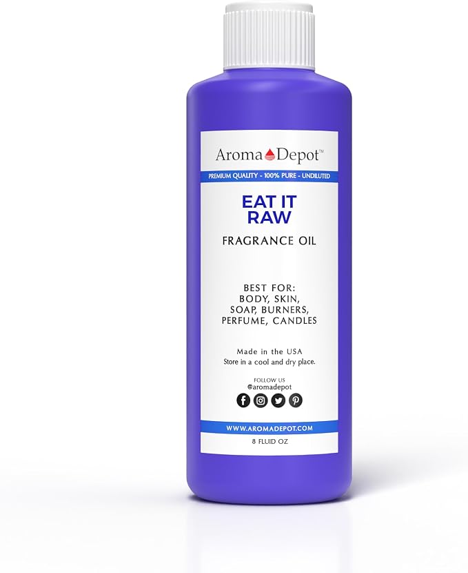 Eat it Raw Perfume/Body Fragrance Oil, Pure Uncut. Added to DIY Projects Such as Lotions, Butter, Soapmaking, and Incense Dipping. Add a Few Drops to Your Aromatherapy Diffuser. (8 oz.)