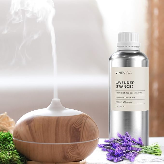 VINEVIDA Lavender Essential Oil - 32 oz - Undiluted - DIY Candle Scents - Bulk for Soap Making