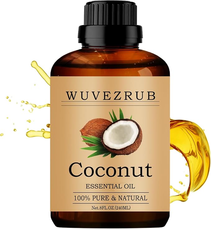Coconut Essential Oil 240ML - 100% Pure and Natural for Aromatherapy Diffuser - 8 Fl Oz