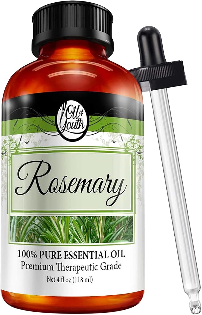 Oil of Youth Essential Oils 4oz - Rosemary Essential Oil - 4 Fluid Ounces
