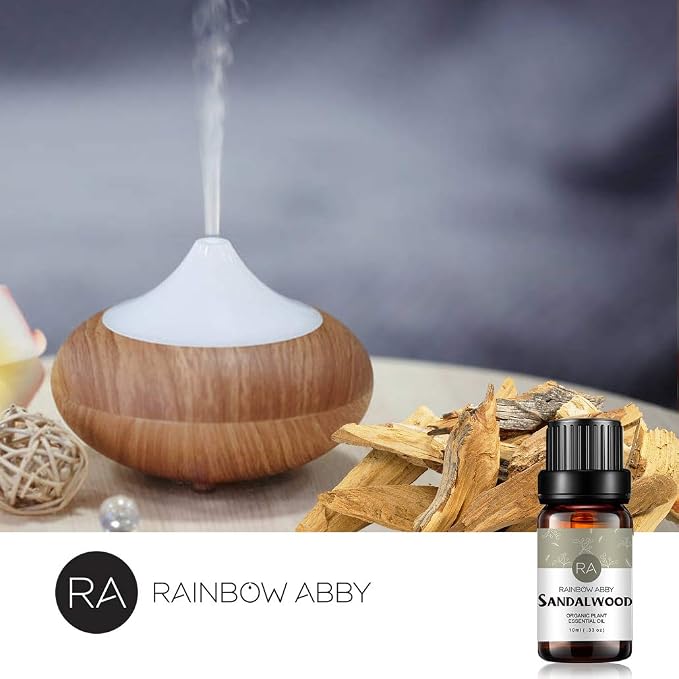 Sandalwood Essential Oil, 100% Pure Natural Aroma Sandalwood Oil for Diffuser (10ML)