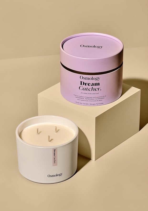 Dream Catcher Aromatherapy Candle – Orange Peel, Lavender & Patchouli Scented Candle, Plant-Based Wax, 15.8 oz, 60 Hour Burn Time, Relaxation & Sleep Candle