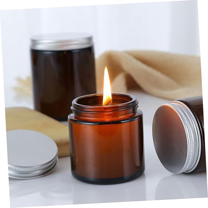OSALADI 10Pcs Candle Making Cups with Aluminum Lids Holders for DIY Aromatherapy and Wax Projects Portable and Durable Empty Candle Containers