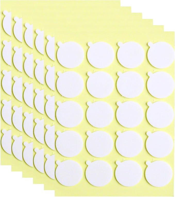 120PCS Candle Wicks for Candle Making, Candle Wick Stickers, Heat Resistance Double-Sided Stickers with The Little ‘‘Tail’’, Stickers for Candle Making