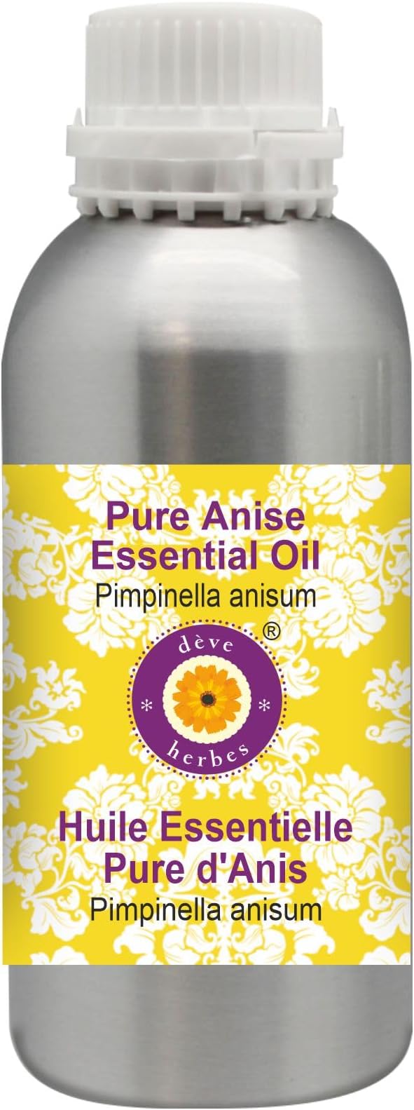 Deve Herbes Pure Anise Essential Oil (Pimpinella anisum) Steam Distilled 300ml (10 oz)