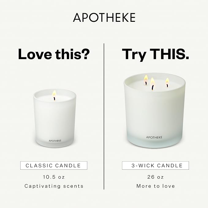 Apotheke Signature Scented Candles for Home, Kindling