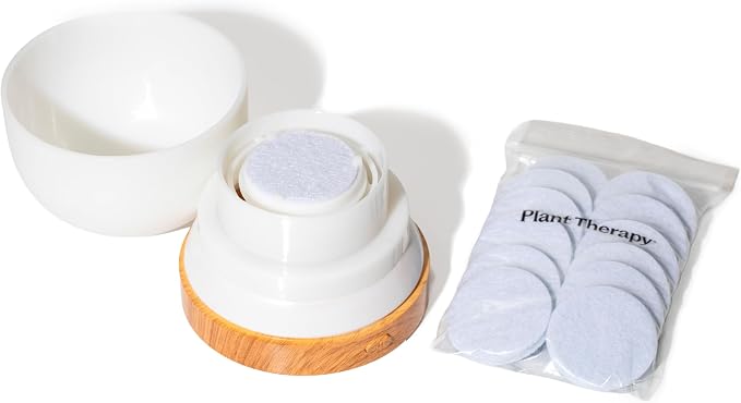 Plant Therapy Home AuraDrop Fan Diffuser - Designed for Easy, Everyday Use, Gentle Airflow from Built in Fan, Color-Changing Light Feature
