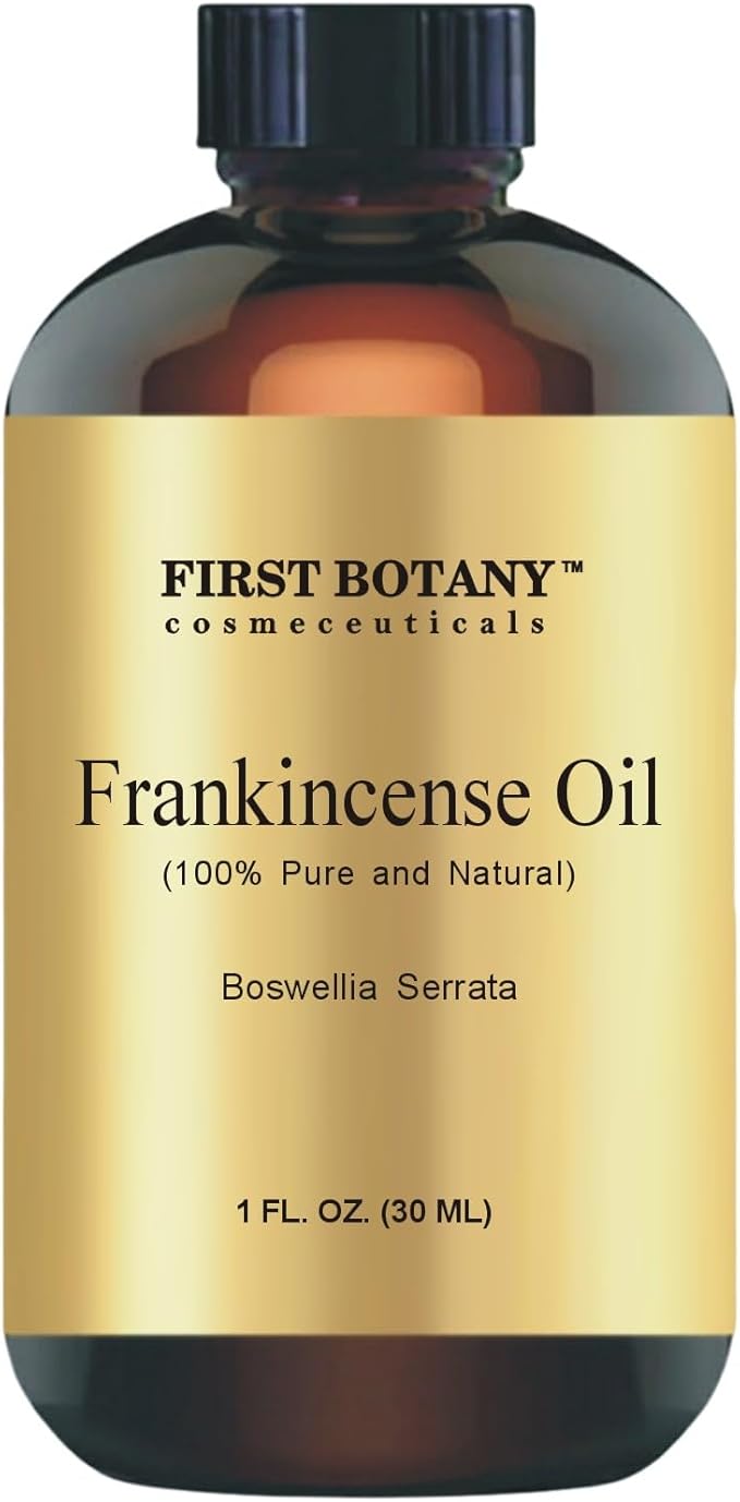 First Botany, 100% Pure Frankincense Essential Oil - Premium Frankincense Oil for Aromatherapy, Massage, Topical & Household Uses - 1 fl oz