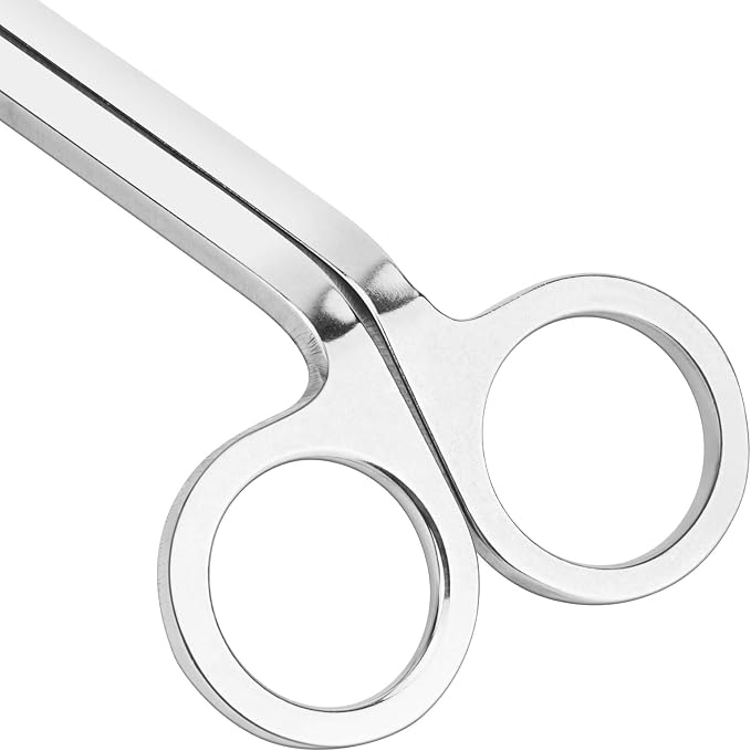 CHEFBEE Candle Wick Trimmer, Polished Stainless Steel Wick Clipper Cutter, Scissors, Reaches Deep Into Candles to Cut Spent Cord, Allow Cleaner Burn and Prevent Soot Buildup