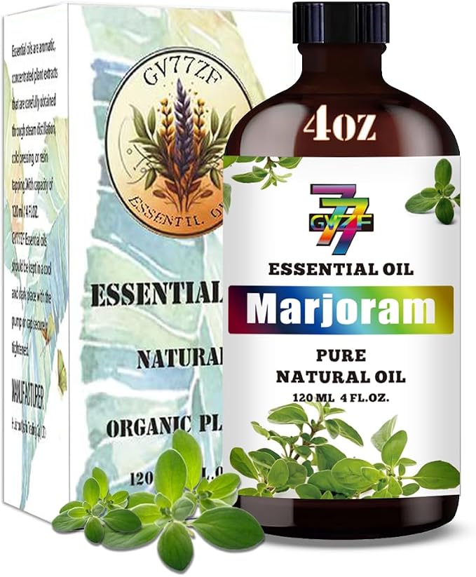 Marjoram Essential Oil, Marjoram Oils, for Diffuser, Massage, DIY Candles, Soap, Humidifier, Gift, Essential Oil, GV77ZF Marjoram Fragrance Oil - 4 fl oz (120 ml)