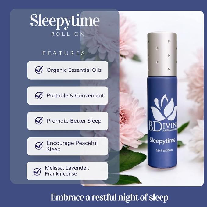 Essential Oil Roll-On – Natural Aromatherapy Blend in a Convenient Roller for Everyday Wellbeing (Sleepytime)