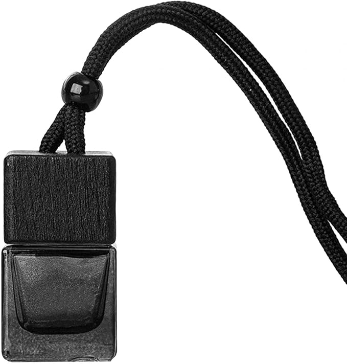 3 Pcs Hanging Car Air Freshener Empty Car Diffuser Bottles, Car Diffusers for Essential Oils, Car Air Freshener Ornament for Auto Interior Home Office Decoration, Black