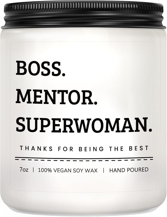 Boss Lady Appreciation Gifts for Women, Leader, Manager, Work Bestie, Friend, Co-Worker - 7 Oz Lavender Scented Candle for Bosses Day