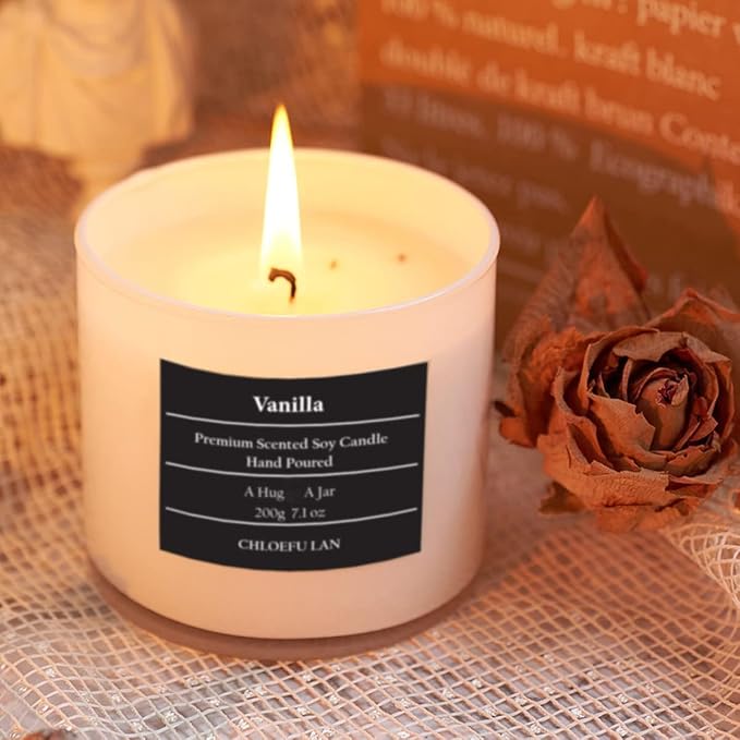 Lavender and Vanilla Candle,Highly Scented, Soy Candles for Home Scented, Home Decorative, 7.1oz|45 Hour Burning, Valentines Day Candles Gifts for Women Without Lid 2 Pack