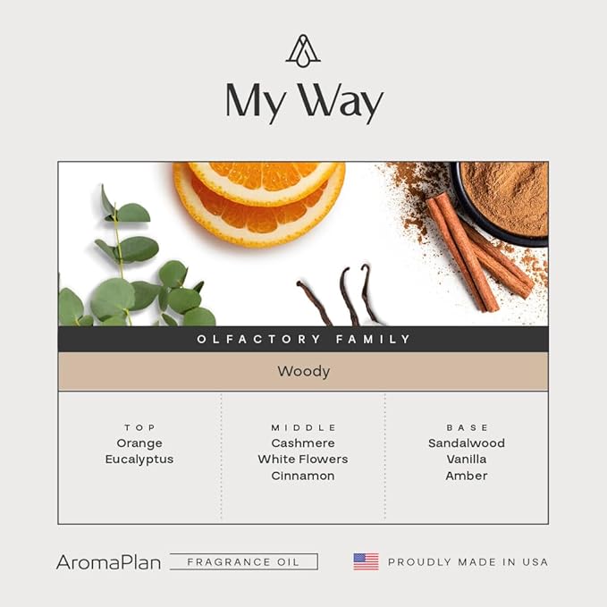 AromaPlan Hotel Scents My Way 5 Fl Oz (148ml), Home Luxury Aroma & Hotel Fragrance Diffuser Oil- Hotel Diffuser Oil for Aromatherapy- USA Made, Bigger Bottle, Bolder Aroma & Longer Lasting
