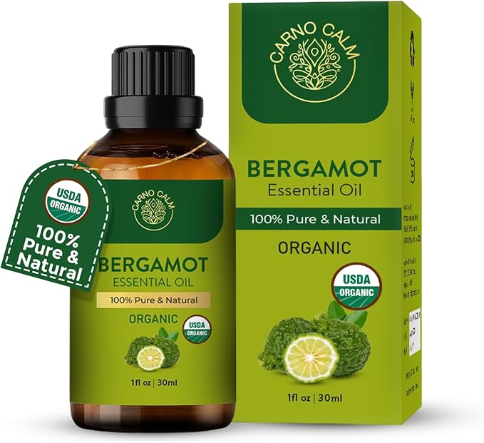 Bergamot Essential Oil | USDA Certified Organic Bergamot Oil | for Skin and Hair | for Aromatherapy and Diffuser | DIY Soap & Candle Making | 1 fl. Oz