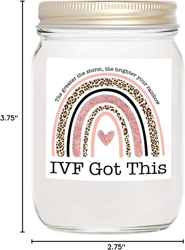 You Nique Designs Fertility Candle, 7 Ounces, IVF Candles for Women, Infertility Gifts, Encouragement for Women, White All Natural Soy Vegan Aromatherapy Candles (Lavender & Vanilla)