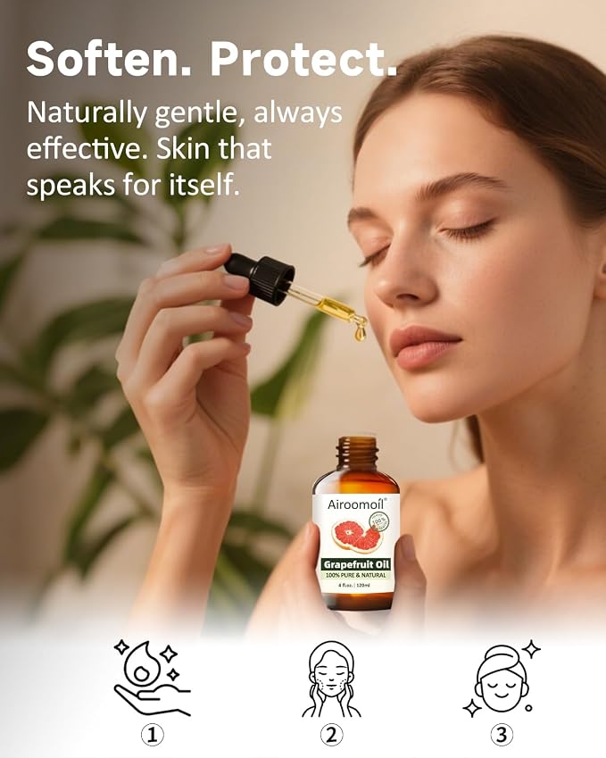 Grapefruit Essential Oil 4 Fl Oz (120ml), 100% Natural & Undiluted, Bright Citrus Scent for Diffusers, DIY Soap, Candles & Bath Bombs, Large Value Bottle for Everyday Aromatherapy