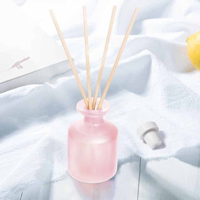 Reed Diffuser - Ebony Rose 3.38oz (100ml) 2 Packs Essential Oil Reed Diffuser Set with 16 Sticks, Long Lasting Fragrance for Home, Bathroom, Bedroom, Room, Decor