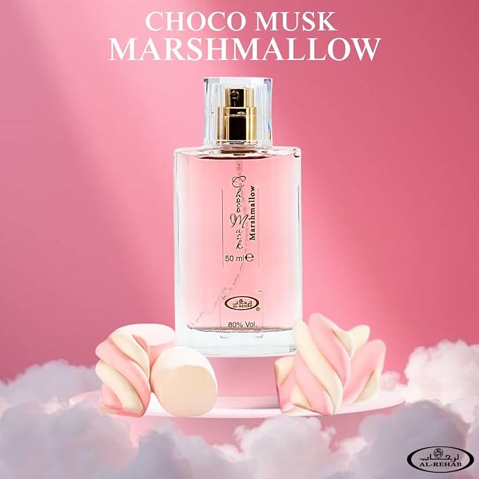 Al-Rehab Choco Musk Perfume - Original, Marshmallow & Pistachio Eau de Parfum Sprays 50ml (1.65 oz) | Gourmand Perfume with Chocolate & Vanilla | Long-Lasting Sweet Fragrances (Bundle)
