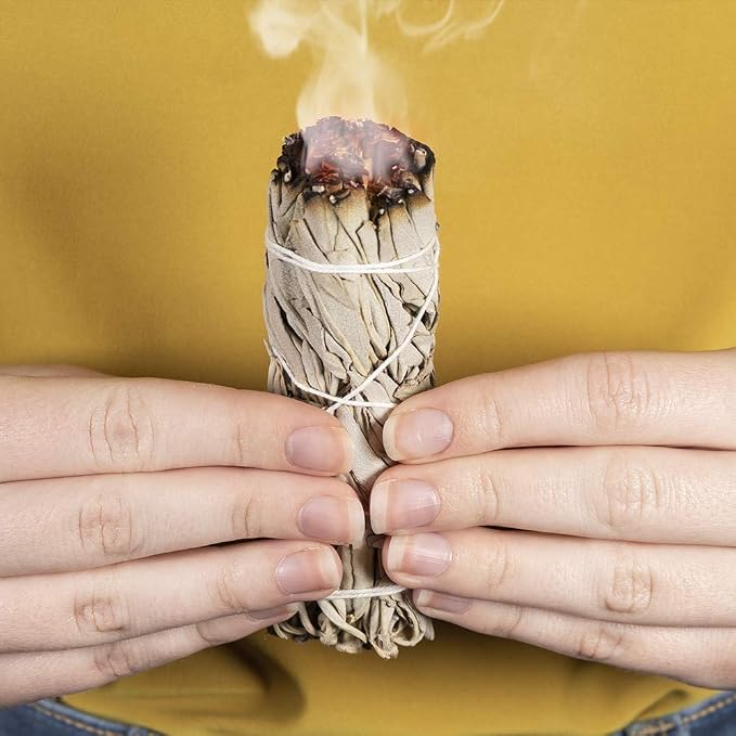 Purple Canyon Authentic Sage Smudge Kit with Abalone Shell for Smudging New Homes & Apartments