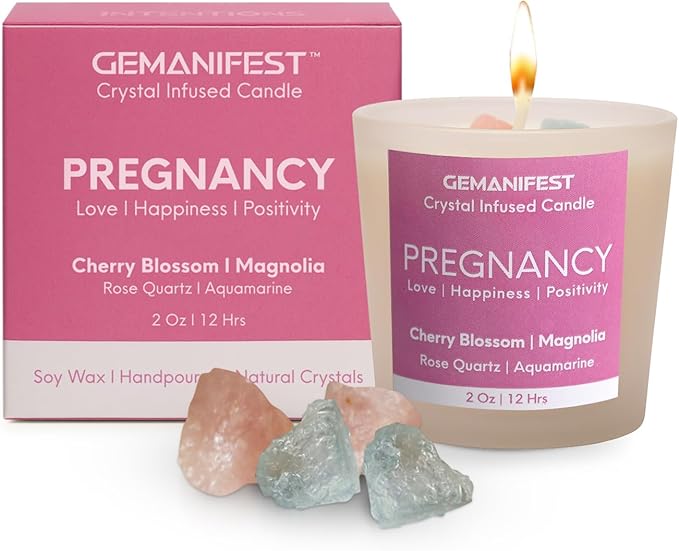 Pregnancy Gifts for Expecting Mom Manifestation Candle for Pregnant Women, Relaxing Candles Stress Relief Pregnancy, Valentine's Gift for Her/Him, Women's Wellness