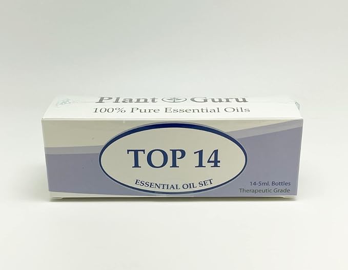 Essential Oil Set 14-5 ml Therapeutic Grade 100% Pure Frankincense, Lavender, Peppermint, Rosemary, Orange, Tea Tree, Eucalyptus, Grapefruit, Lemon, Lime, Clove, Spearmint, Lemongrass, Cinnamon