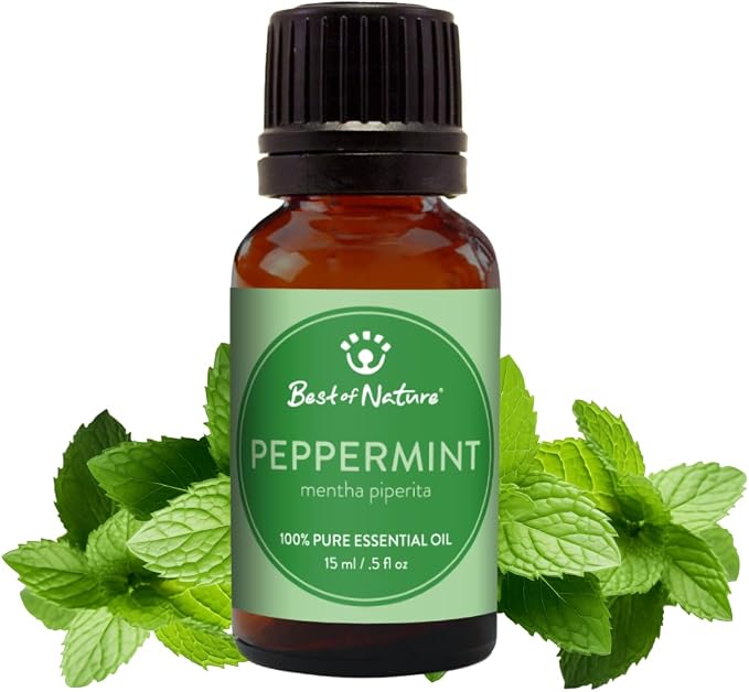 Peppermint Essential Oil for Diffuser Aromatherapy – Best of Nature 100% Pure Undiluted Oils for DIY, Home Fragrance, and Topical Use