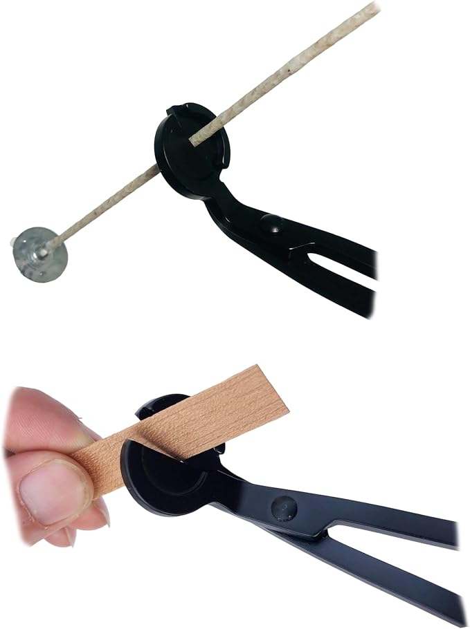Stainless Steel Wick Trimmer - Cutter & Clipper for Candle Lovers, Black
