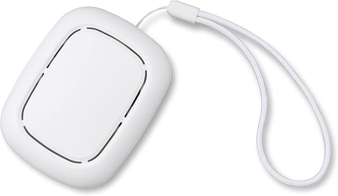 Serene House Pebble, Waterless Portable Aromatherapy Diffuser - Battery-Powered Fan Travel Diffuser, USB-Rechargeable - Quiet Operation, 8-Hour Runtime - White