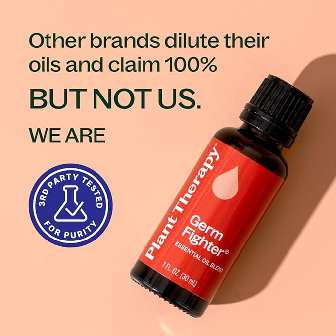 Plant Therapy Germ Fighter Essential Oil Blend 100% Pure, Undiluted, Natural Aromatherapy, Therapeutic Grade 30 mL (1 oz)