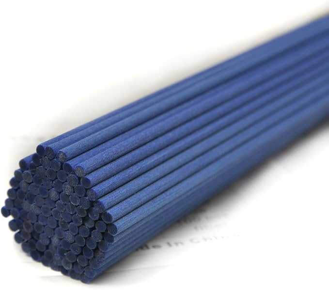 100 Pieces Fiber Reed Diffuser Replacement Refill Sticks (12" x 3mm, Blue)