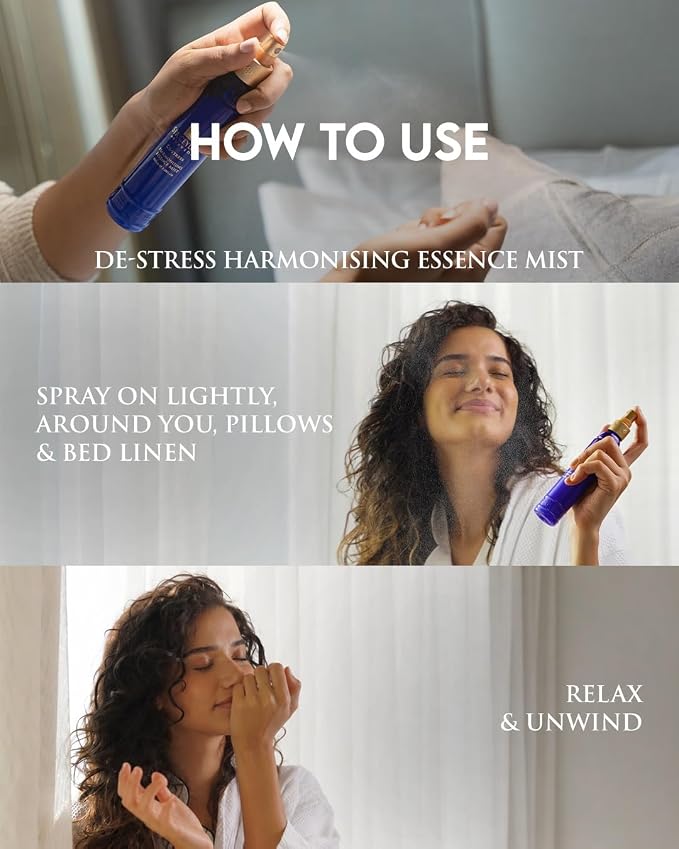 SPA CEYLON De-Stress - Harmonising Essence Mist | Non-Oily Natural Mist | Reduces Stress | Luxuriously Fragrant | Suitable for all skin types (100 ml, Frankincense)