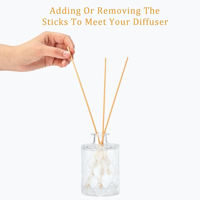 Amber Reéd diffuser, 6.7 oz Natural Essential Scented Oil, Pink Yellow and White Flowers Reéd Diffuser Sticks, Bathroom, Home & Office Decor, Preppy Room Decor, Amber Diffuser Oil Gift Set