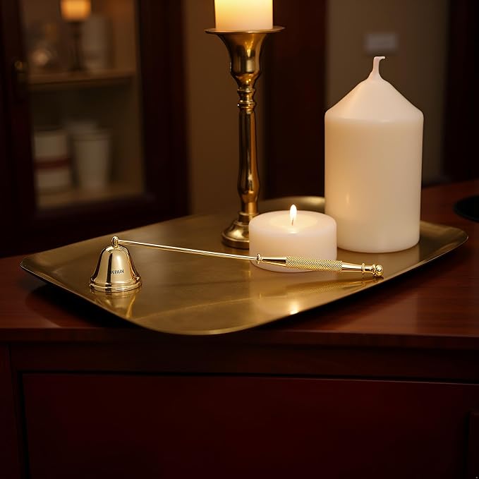 Gold Metal Candle Snuffer Wick Snuffer with Long Handle Candlesnuffers Candle Sleeves Accessories, Candlesnuffers