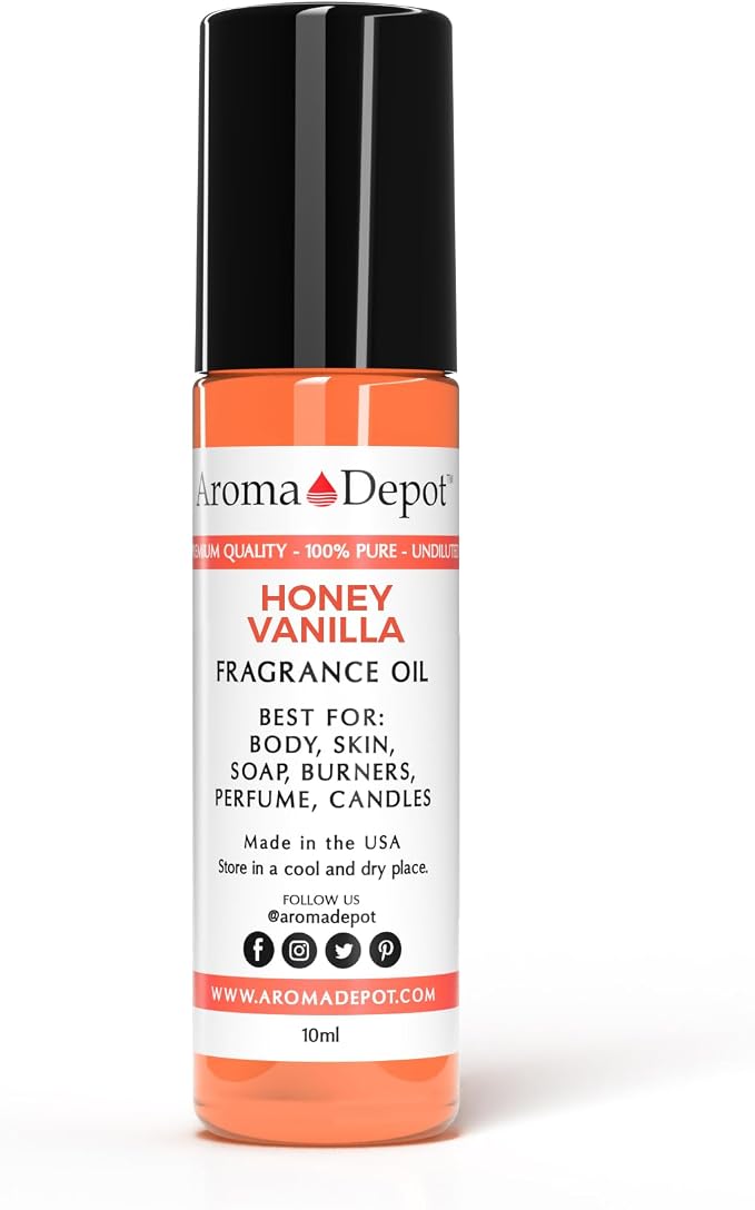 Honey Vanilla Perfume/Body Fragrance Oil, Pure Uncut. Lotions, Butter, Soapmaking, or Incense Dipping. Add a Few Drops to Your Aromatherapy Diffuser. (10ml.)